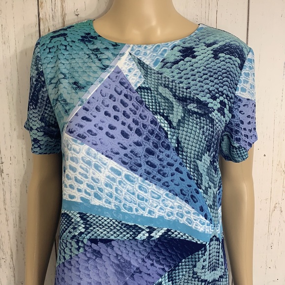 Olivaceous Snake Skin Pattern Mini Dress - Picture 3 of 12